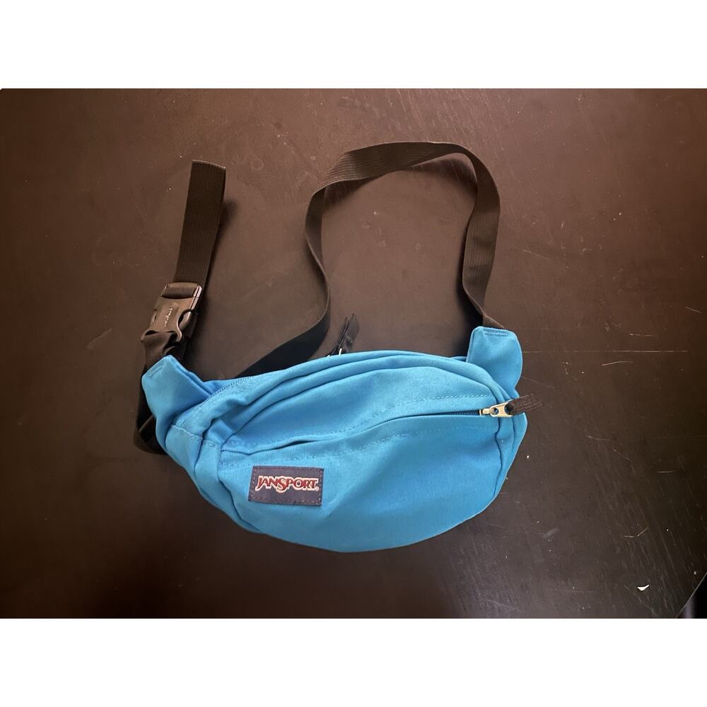 JanSport Blue Fanny Pack Waist Bag Crossbody Sling Adjustable Strap